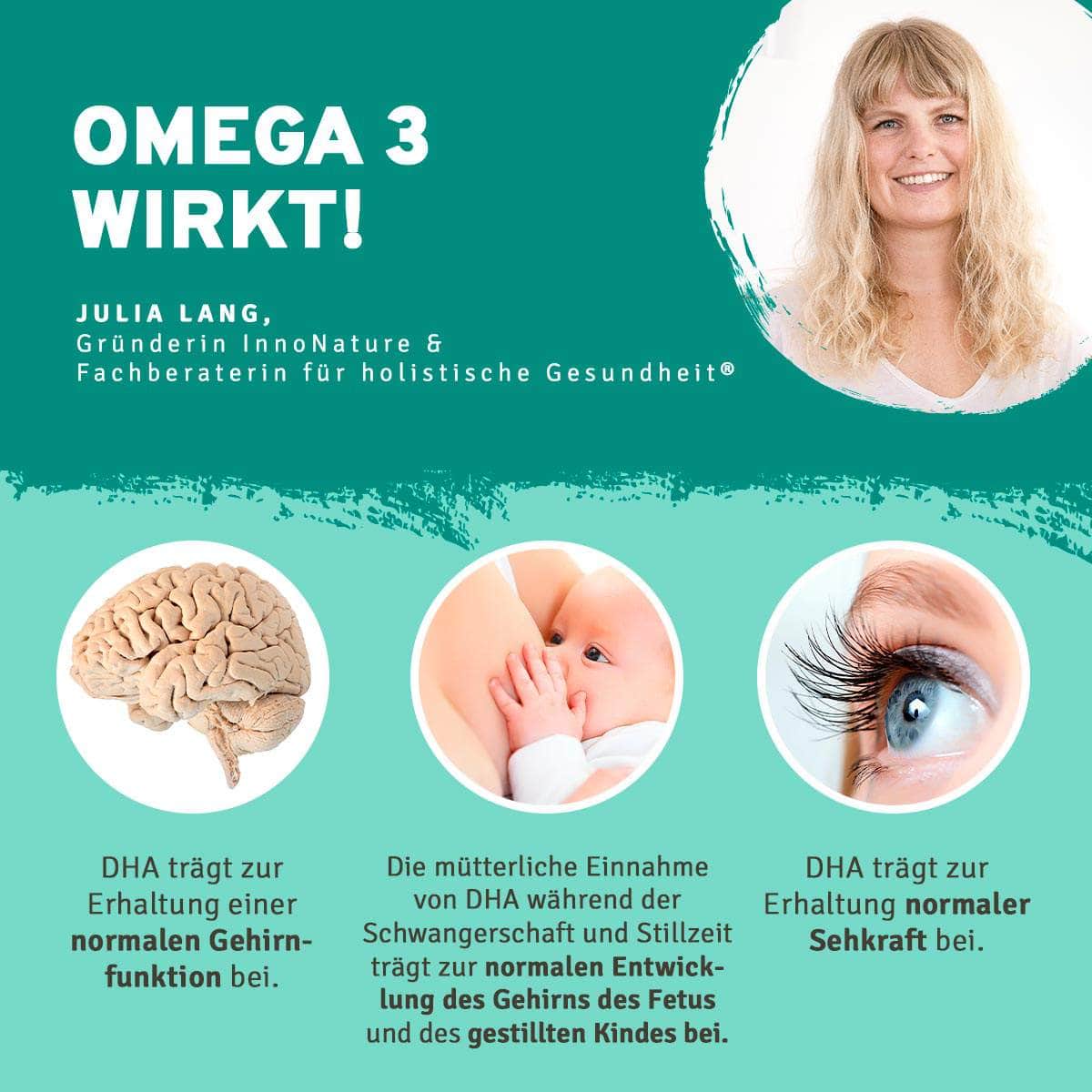 InnoNature Pakete 1x Vorrat (1x Omega 3 Kapseln, 1x Vitamin B12, 1x Vitamin D3 + K2) Vegan Starter Paket