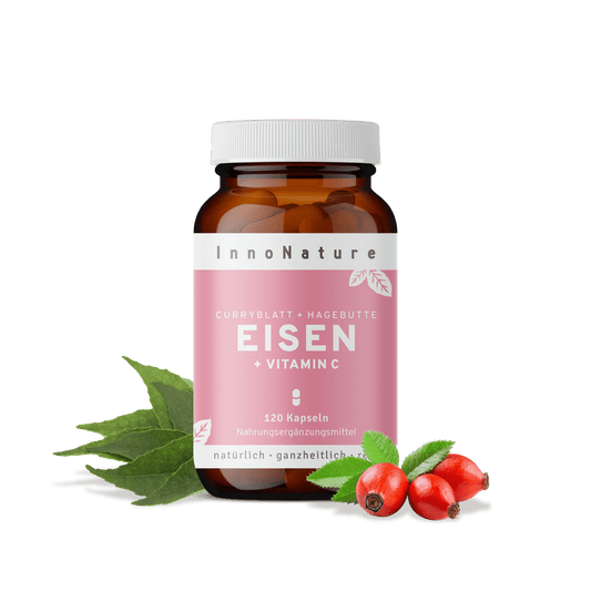  Eisen Kapseln mit Vitamin C | 4-Monatsvorrat