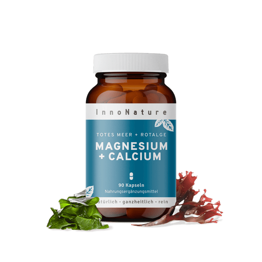  Magnesium + Calcium Kapseln natürlich aus: Rotalge + Magnesiumoxid aus dem Toten Meer