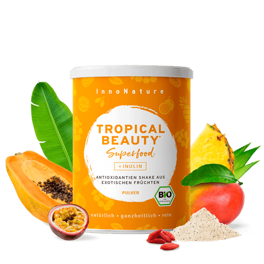  Bio Tropical Beauty Superfood Pulver: Antioxidantienshake aus exotischen Früchten