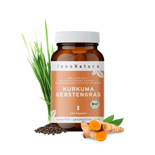  Bio Kurkuma Gerstengras Kapseln