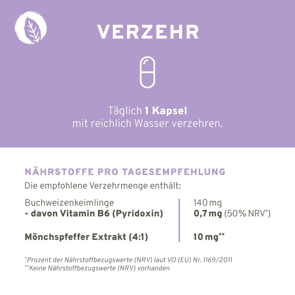 Mönchspfeffer + Vitamin B6 Kapseln
