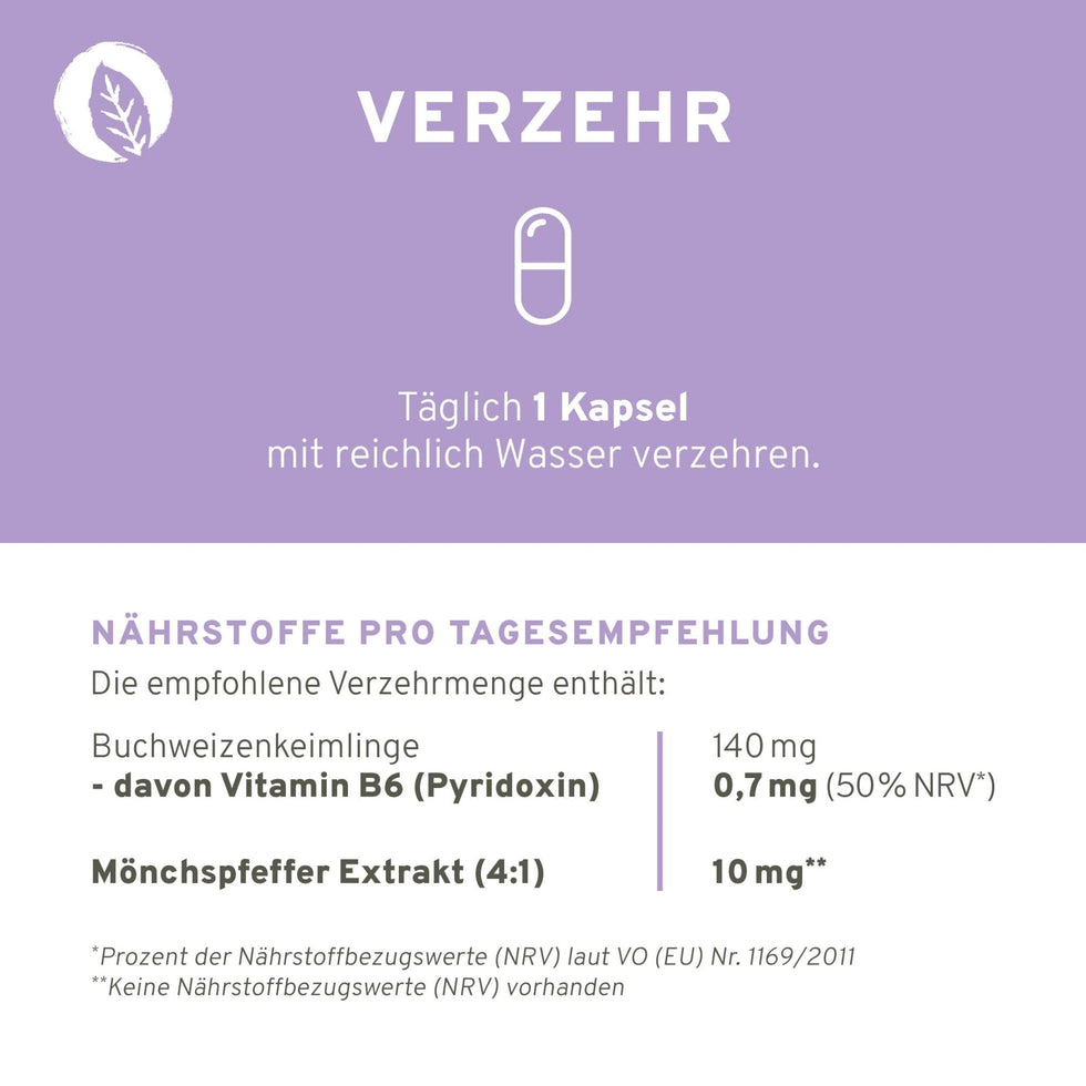 Mönchspfeffer + Vitamin B6 Kapseln