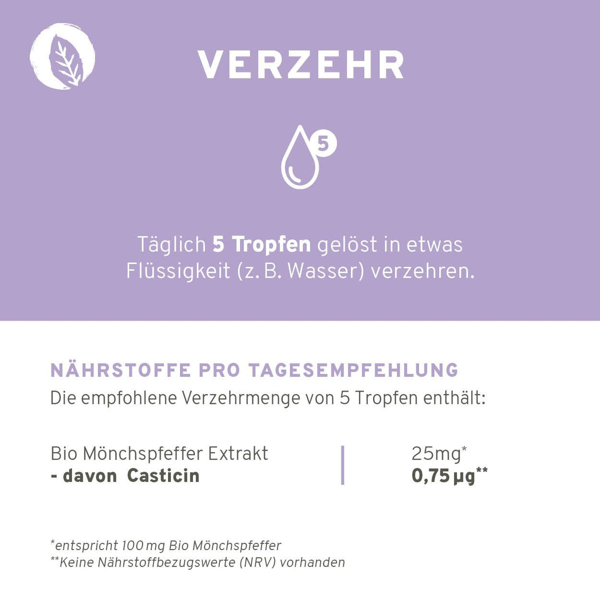 Bio Mönchspfeffer Tropfen