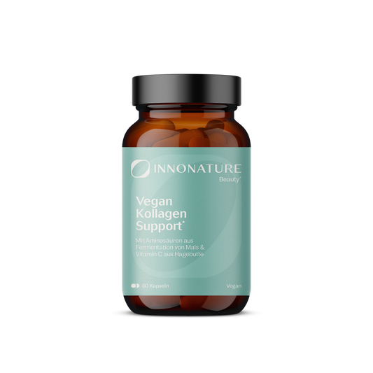  Vegan Kollagen Support Kapseln: Hagebutte + Aminosäuren aus Fermentation von Mais