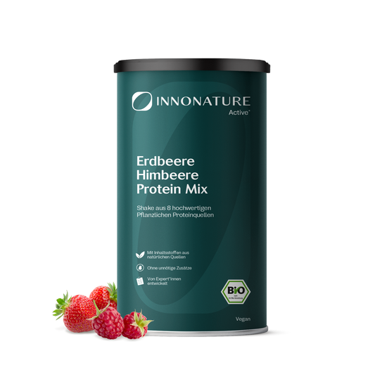  Bio Veganer Protein Mix Superfood Shake: Erdbeere + Himbeere