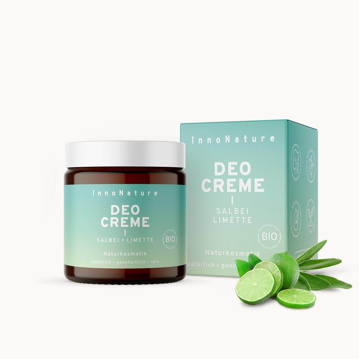 InnoNature Creme 1x60ml Natürliche Deocreme Salbei - Limette