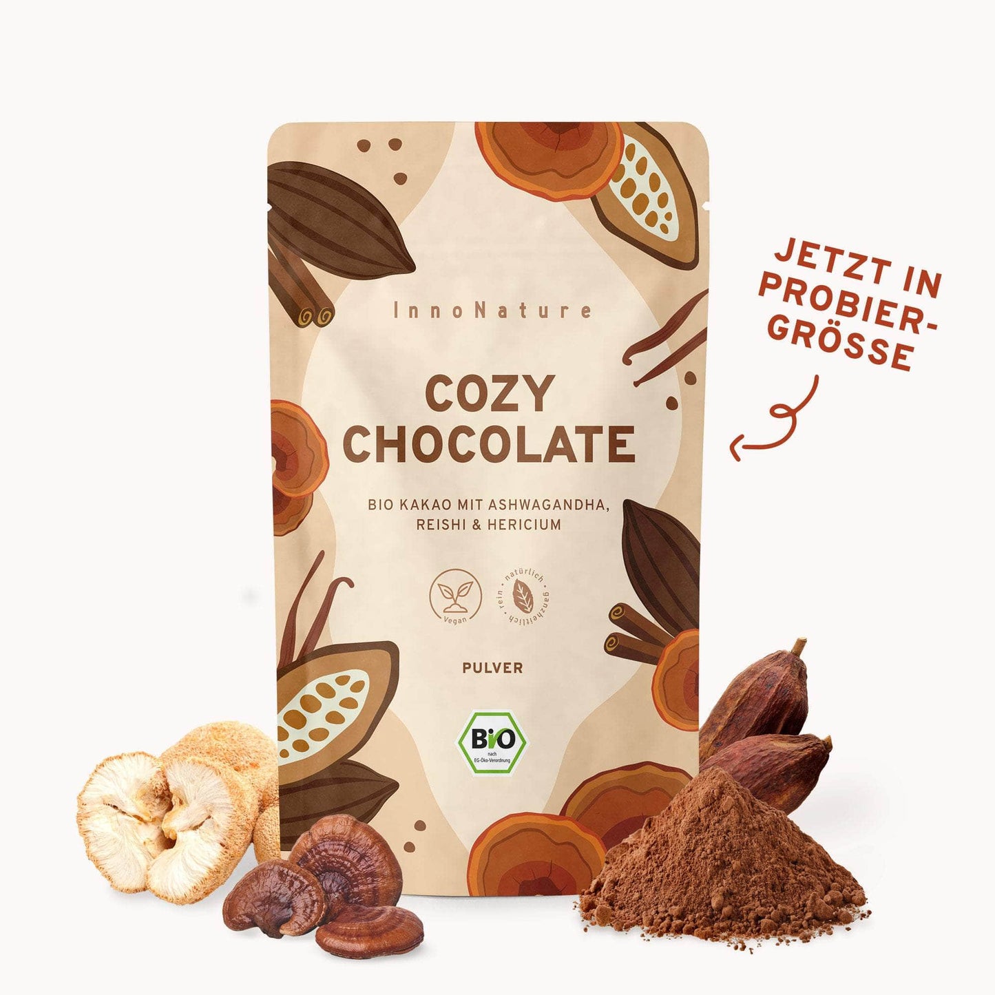 InnoNature Getränkepulver 1x 30g Pulver Cozy Chocolate 30g