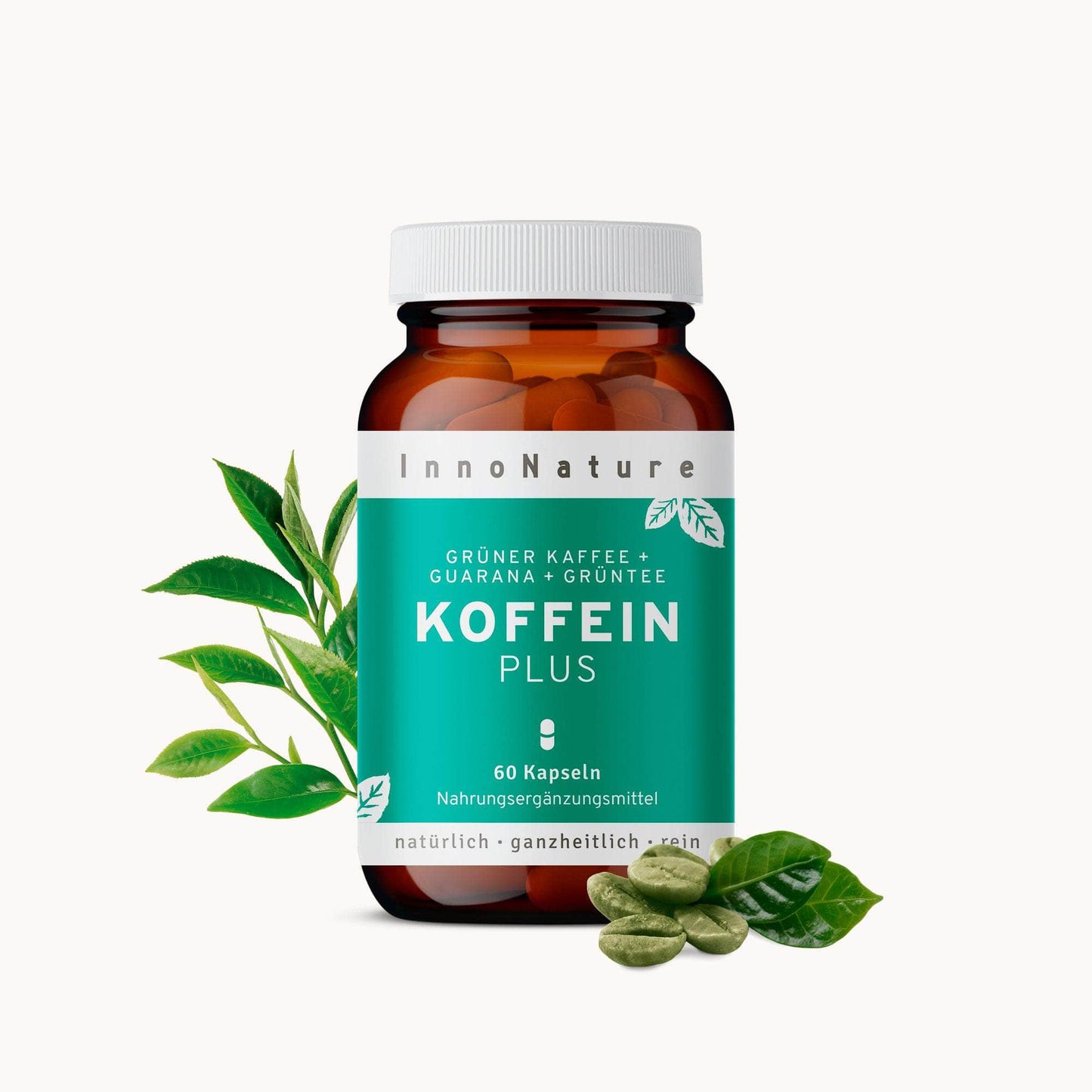 InnoNature Kapseln 1x Monatsvorrat (60 Kapseln) Koffein Plus Kapseln