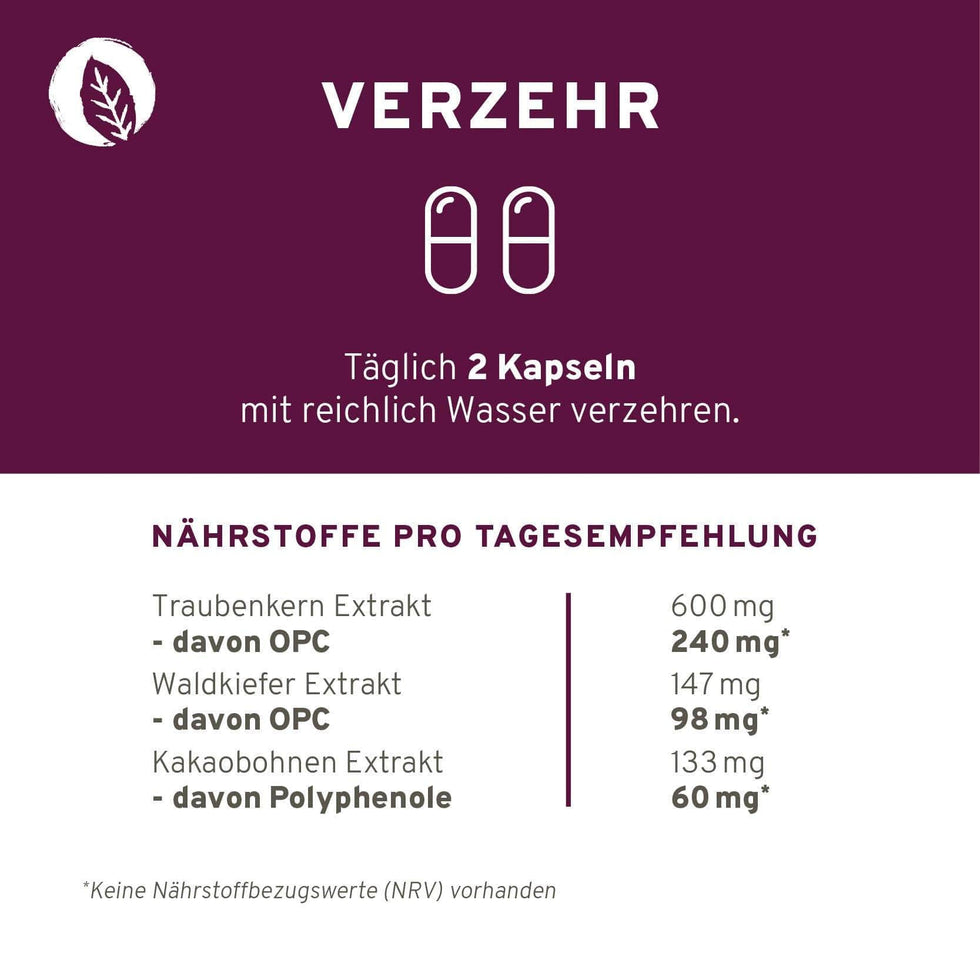 InnoNature Kapseln 1x Monatsvorrat (60 Kapseln) OPC KOMPLEX Kapseln