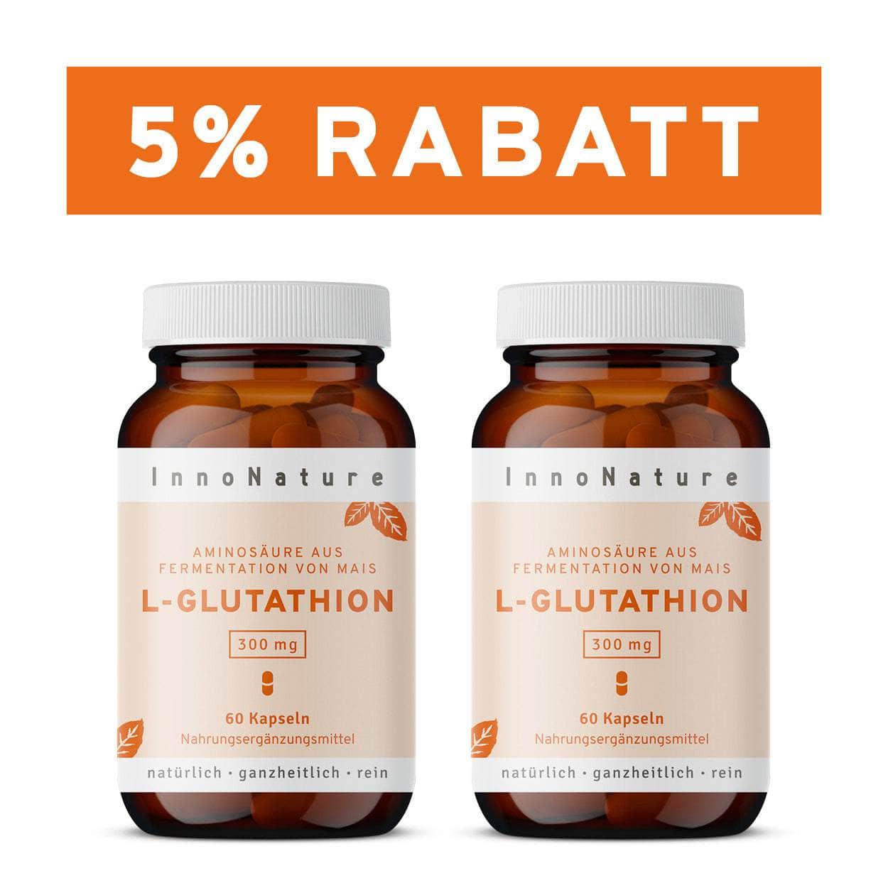 InnoNature Kapseln 2x 60 Kapseln (120 Kapseln) L-Glutathion Kapseln