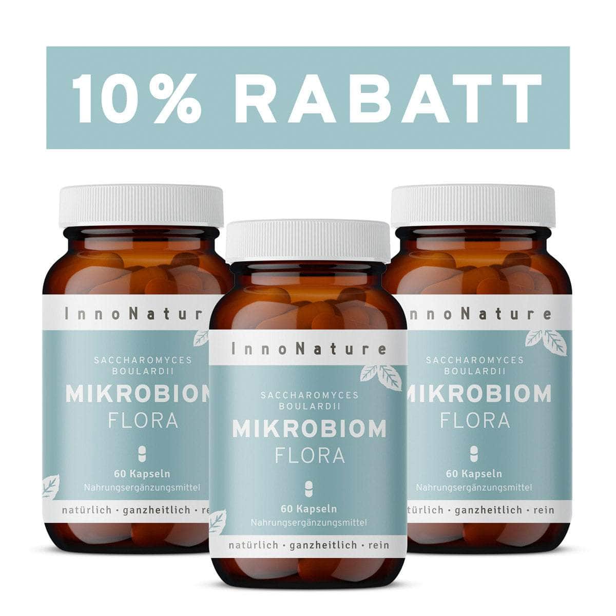 InnoNature Kapseln 3 x Zweimonatsvorrat (3 x 60 Kapseln) Mikrobiom Flora Kapseln