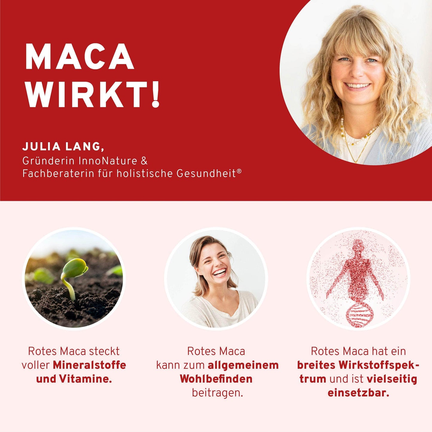 InnoNature Kapseln Bio Rotes Maca Extrakt Kapseln