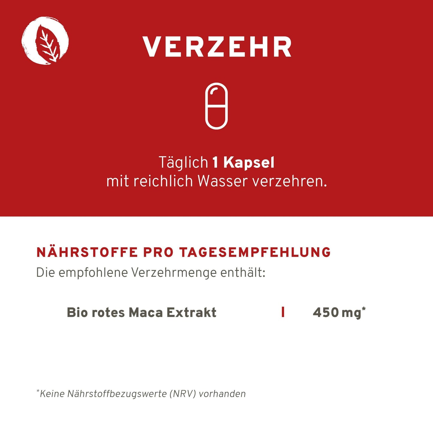 InnoNature Kapseln Bio Rotes Maca Extrakt Kapseln