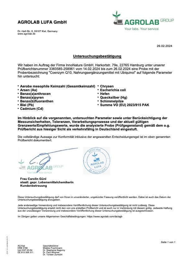 InnoNature Kapseln Coenzym Q10 Kapseln