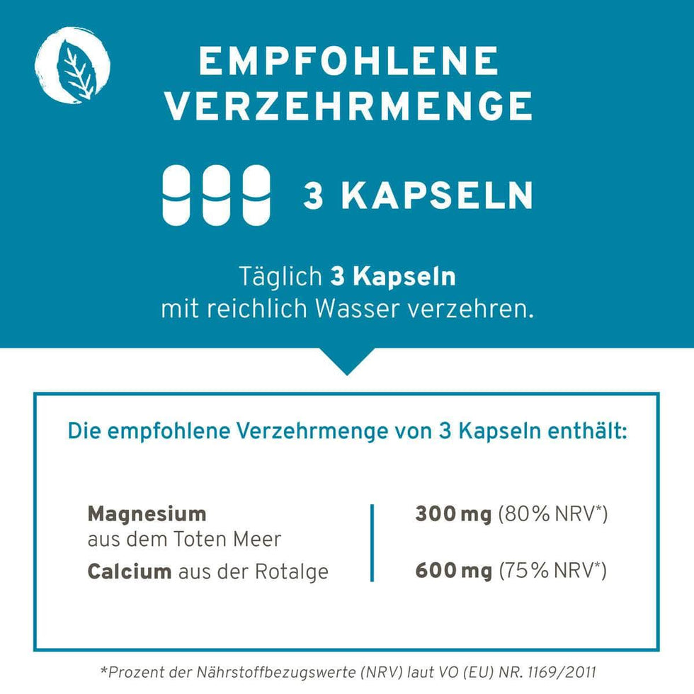 InnoNature Kapseln Magnesium + Calcium Kapseln