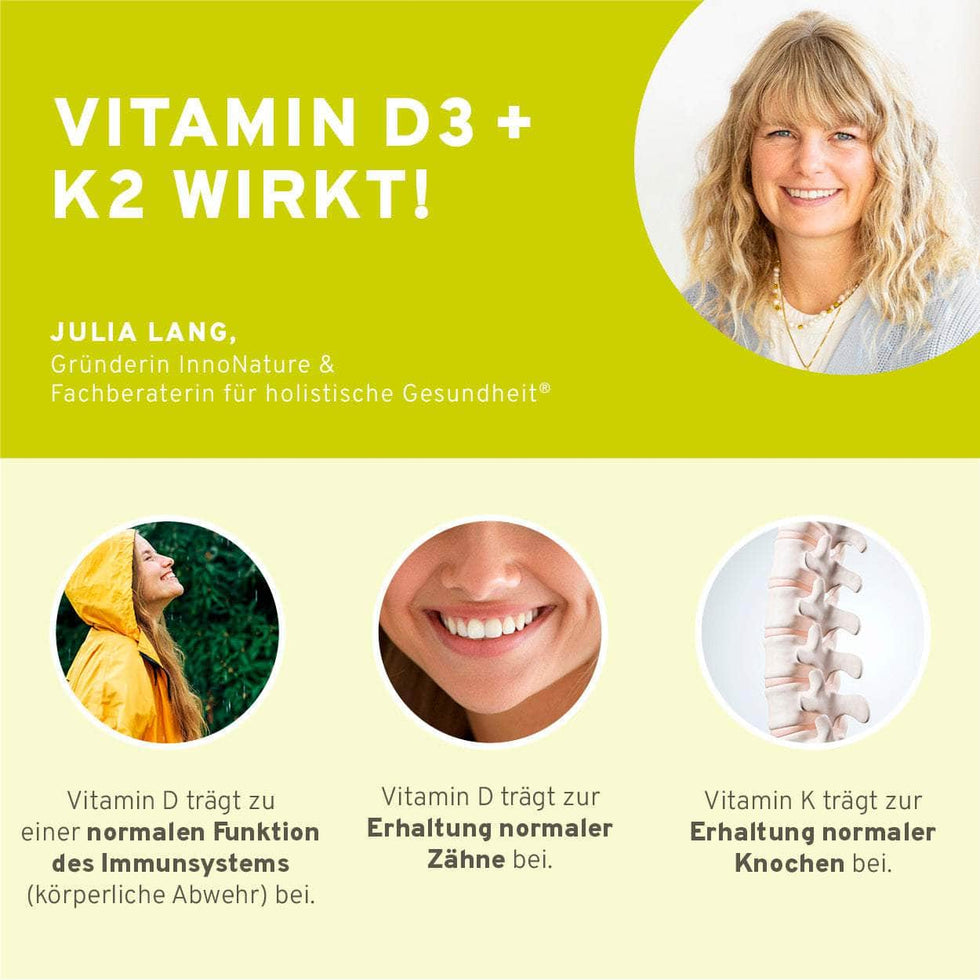 InnoNature NEM-Paket 1x Vorrat (1x Omega 3 Kapseln, 1x Vitamin B12, 1x Vitamin D3 + K2 Orange) Vegan-Starter-Paket (Orange)