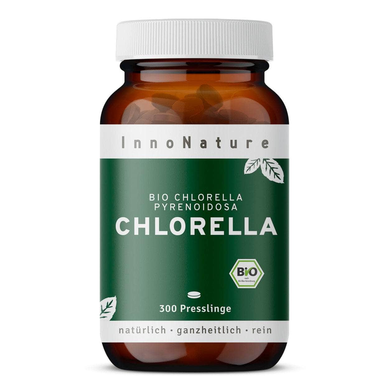 InnoNature Presslinge 1x Monatsvorrat (300 Presslinge) Bio Chlorella Presslinge