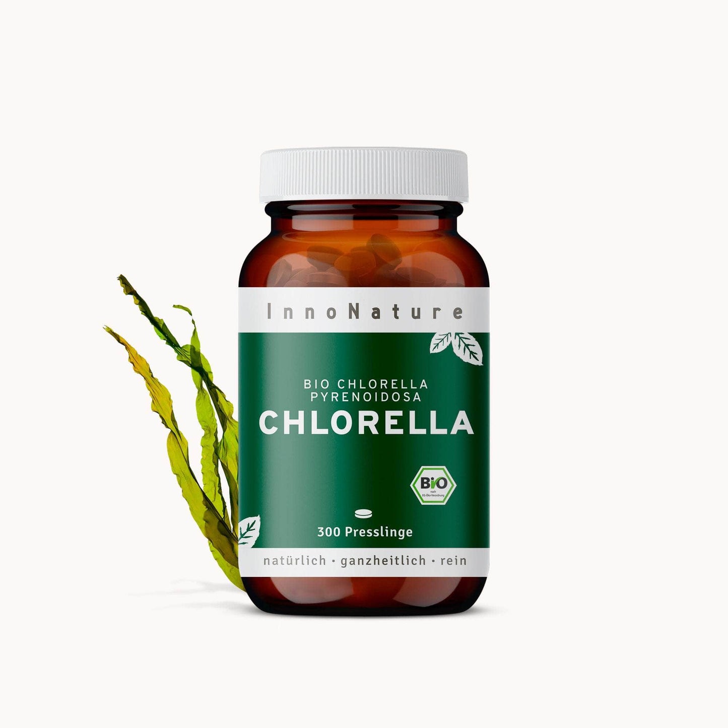 InnoNature Presslinge 1x Monatsvorrat (300 Presslinge) Bio Chlorella Presslinge