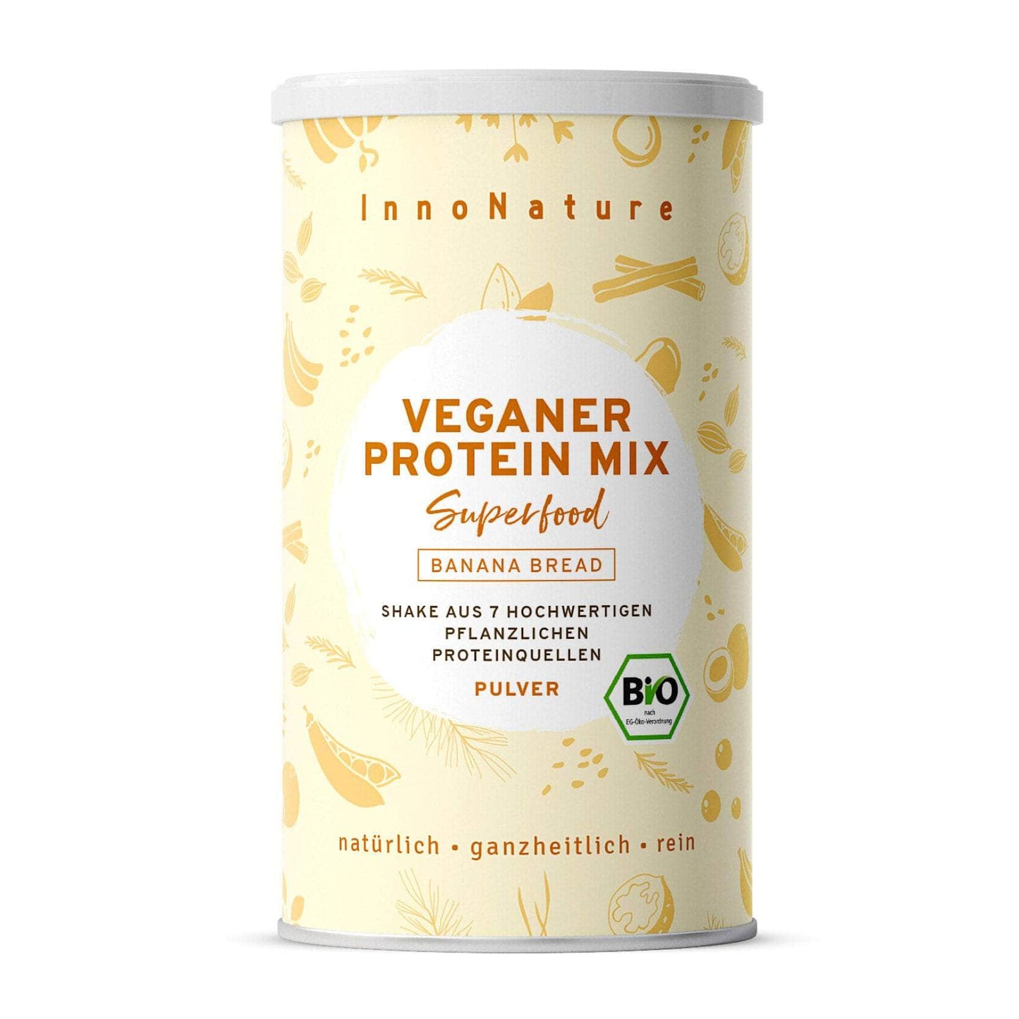 InnoNature Pulver 1x 450g (30 Portionen) Bio Veganer Protein Mix Banana Bread