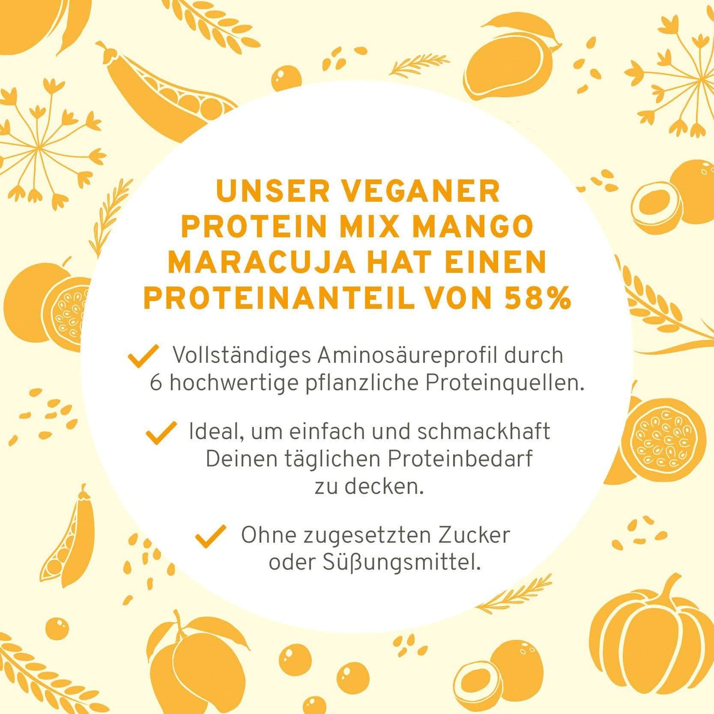 InnoNature Pulver Bio Veganer Protein Mix Mango Maracuja