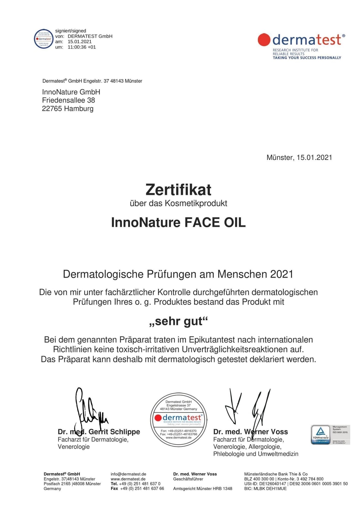 InnoNature Öl Bio Intensiv Face Oil