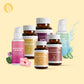 InnoNature Pakete 1x Vorrat (1x Coenzym Q10, 1x Astaxanthin, 1x Selen, 1x OPC, 1x Bakuchiol Serum, 1x Hyaluron Serum) Slow Aging Inside Out Paket