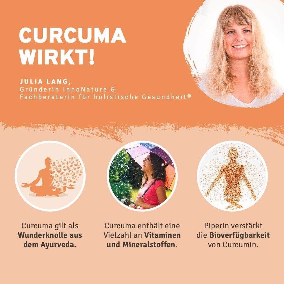 InnoNature Pakete 1x Vorrat (1x HHN, 1x Curcuma, 1x Haarwurzel Tonikum) Haar-Kraft-Paket