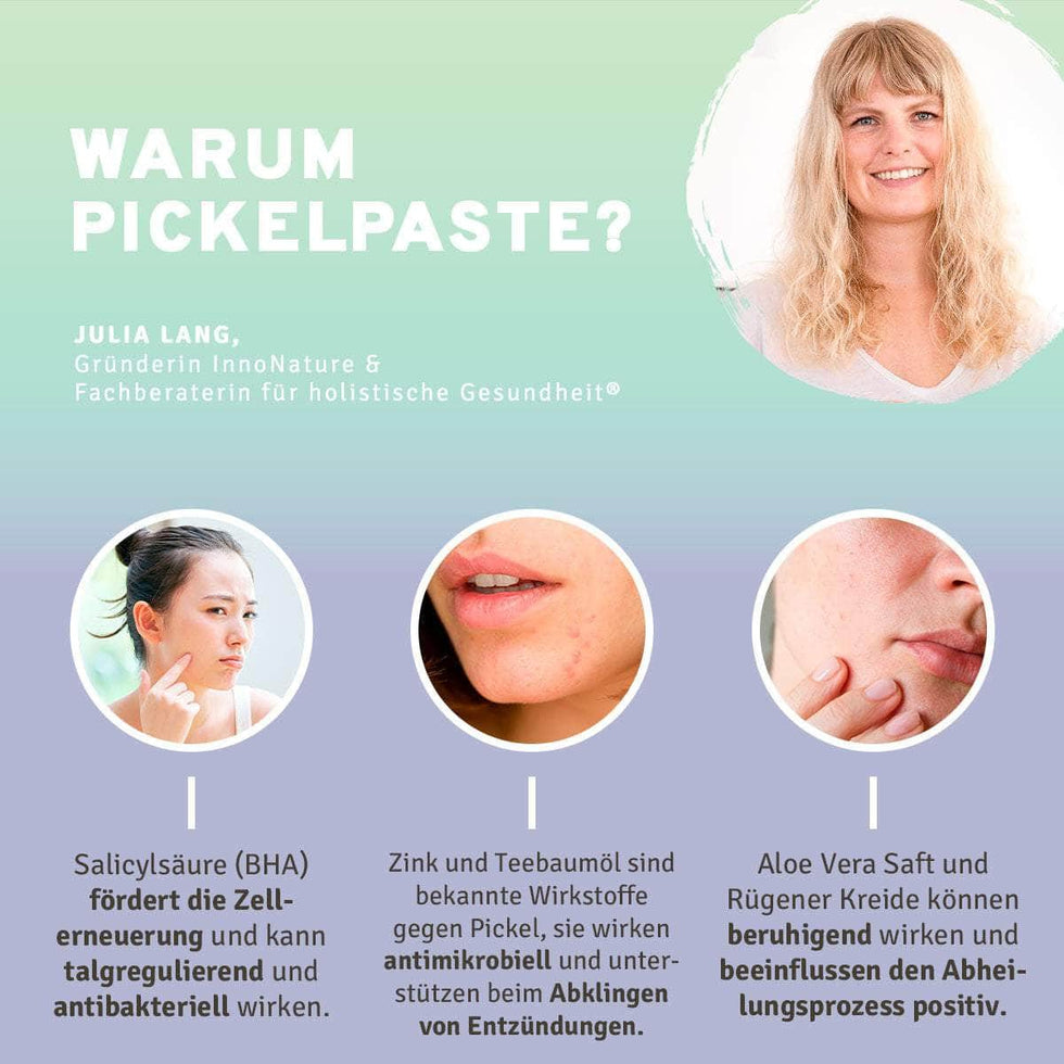 InnoNature Pakete 1x Vorteil (1 x Pickelpaste 1x Bakuchiol Serum 1x Haut Haare Nägel) Unreine Haut Paket